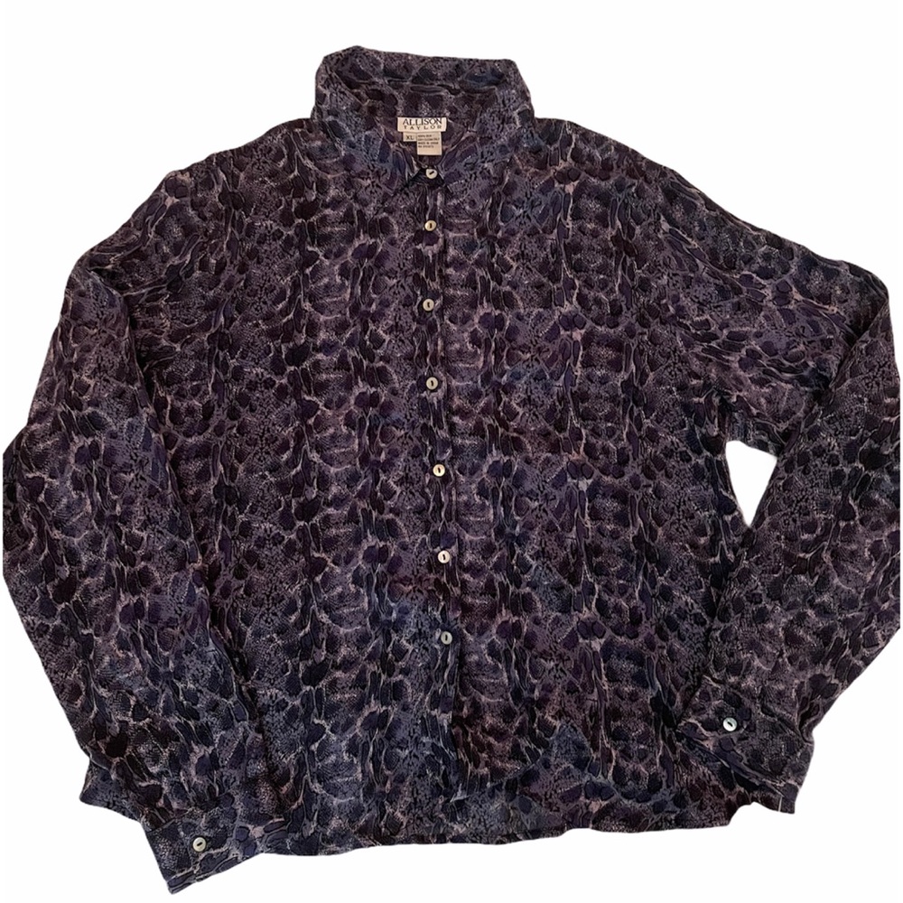 Vintage NWT Allison Taylor 100% Silk Blouse